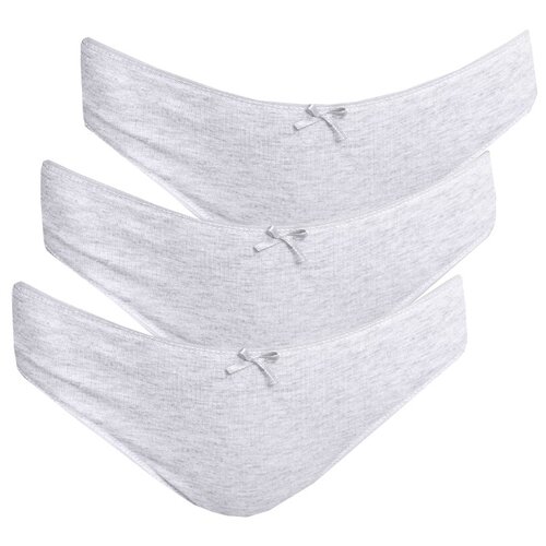 фото Твое набор трусов стринги низкой посадки, 3 шт., размер m, светло-серый