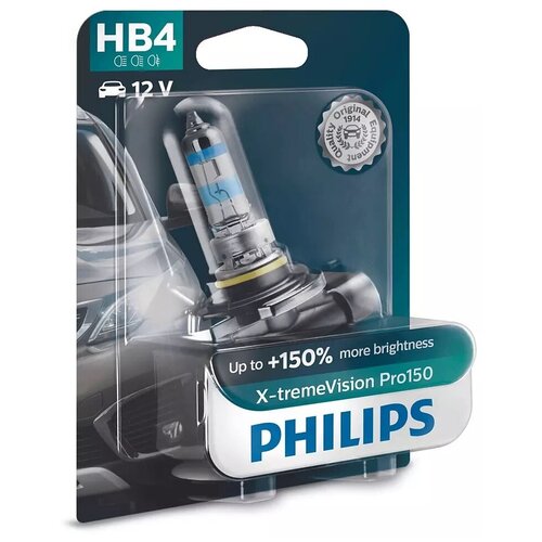 фото Лампа автомобильная philips hb4 12v- 51w (p22d) (+150% света+увелич. срок службы) x-treme vision pro150 блистер (1шт)
