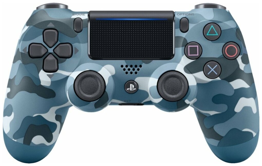 Геймпад Sony DualShock 4 v2 CUH-ZCT2E, синий камуфляж, 1 шт.