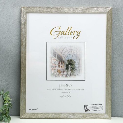 Фоторамка пластик Gallery 40х50 см, 651622 серебро