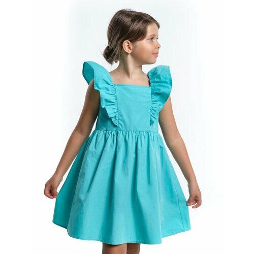 Платье Mini Maxi, размер 104, бирюзовый школьный фартук mini maxi размер 104 бирюзовый