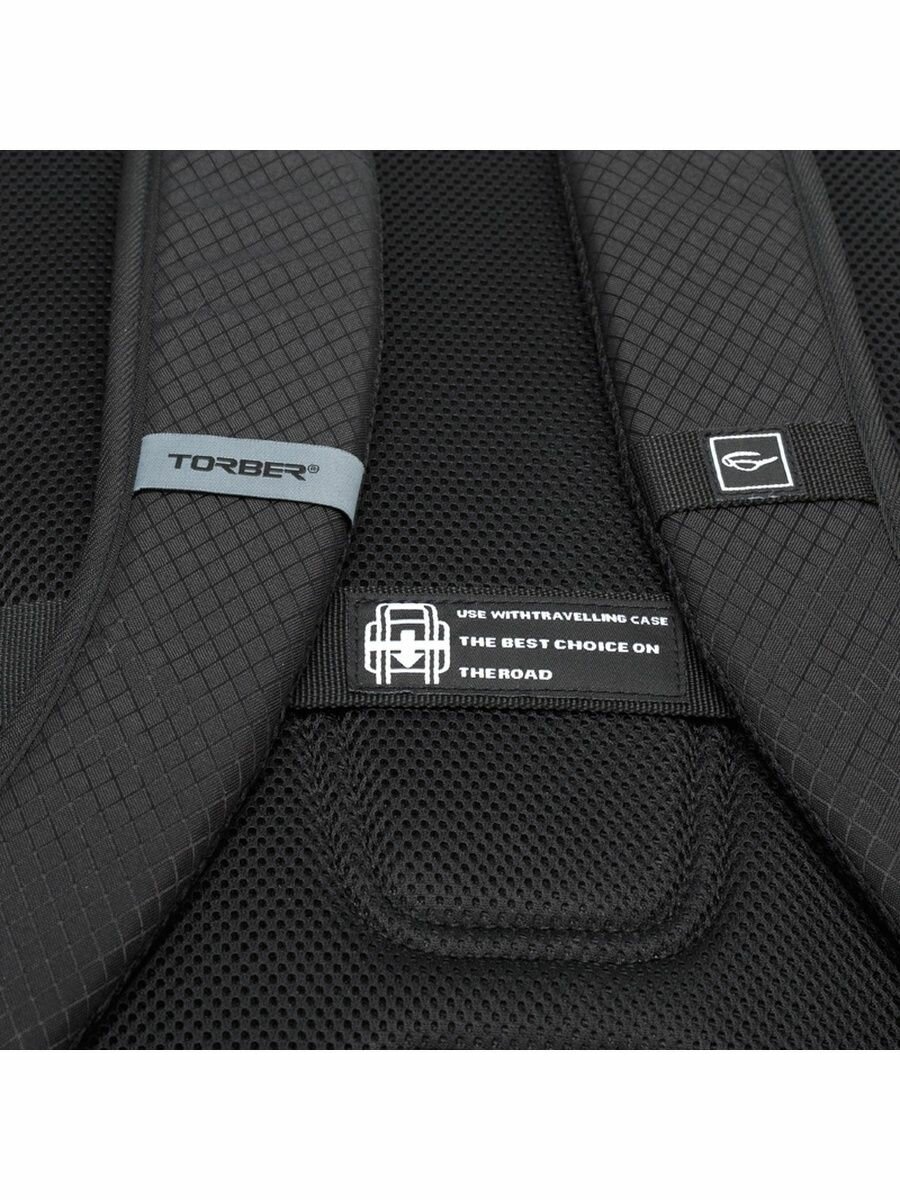 Рюкзак Torber Xplor 15" T9903-RED, черно-красный 25 л - фото №12