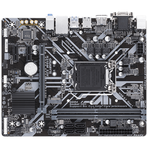 Материнская плата GIGABYTE H310M S2H, Socket1151v2, Intel H310, mATX