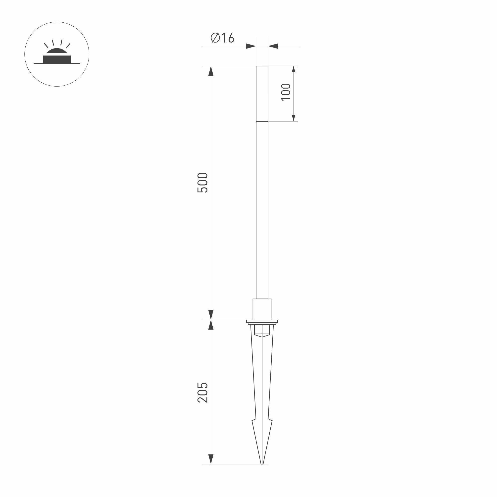 Ландшафтный светодиодный светильник Arlight KT-Canna-L500-1W Warm3000 / - фото №7