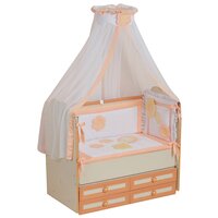 Комплект в кроватку "Цветные сны" Арт. 62 персиковый