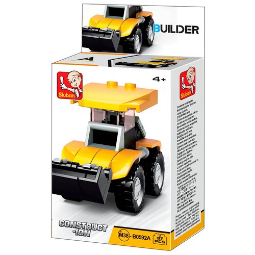 Конструктор SLUBAN Builder M38-B0592A Фронтальный погрузчик, 37 дет. конструктор стройка 16 дет