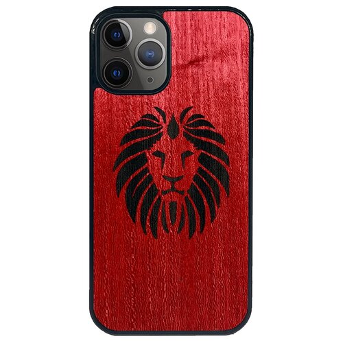 Чехол Timber&Cases для Apple iPhone 12/12 Pro TPU WILD collection - Царь зверей/Лев (Красный Кото - Эвкалипт)