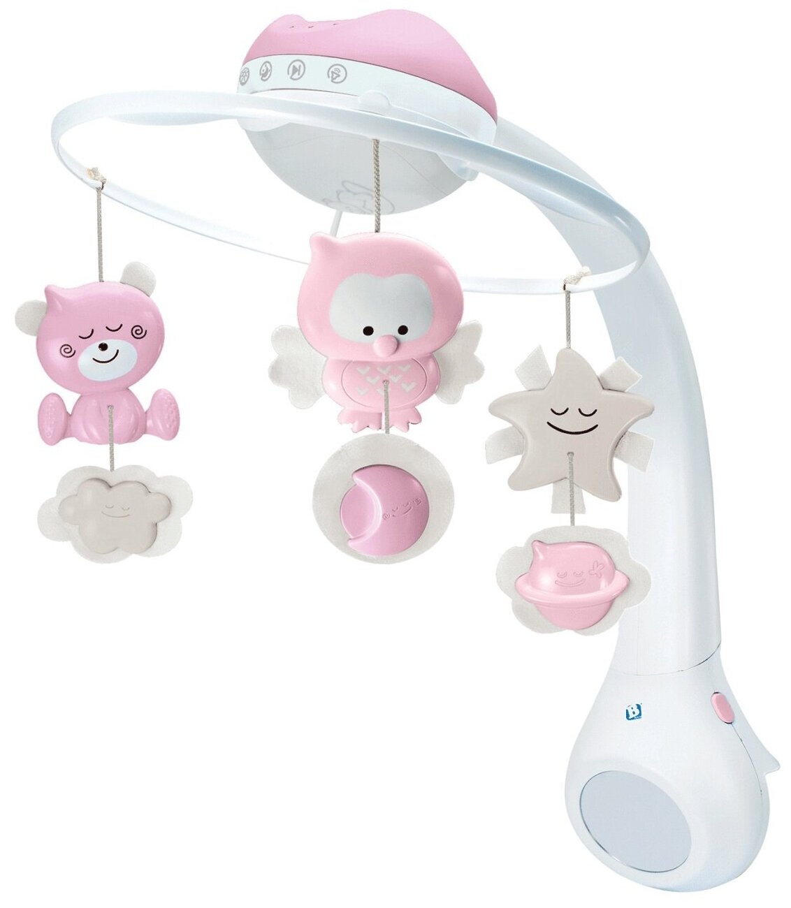 Музыкальный мобиль-проектор, розовый Infantino