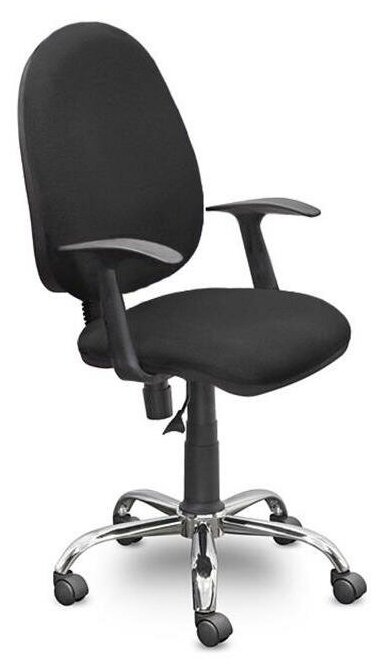 Кресло UP_EChair 223 PC ткань черная С11, хром