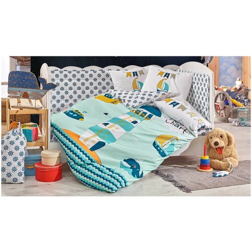 Hobby Home Collection комплект Baby Sailor (11 предметов) белый/минт