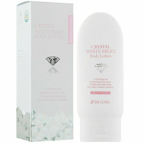 Лосьон для тела увляжняющий, питательный 3W CLINIC CRYSTAL MILKY BODY LOTION 150 мл