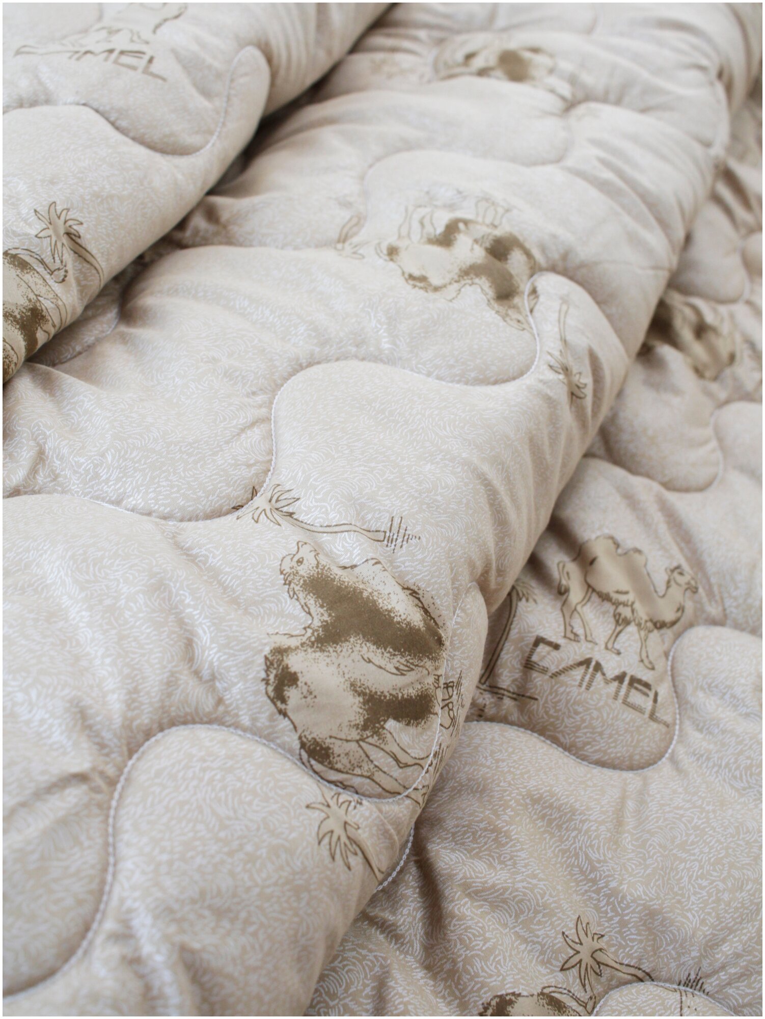 Одеяло SHoff-Textile Верблюжья шерсть 1.5 спальное 140x205 теплое зимнее стеганое 450 г/м2 - фотография № 8