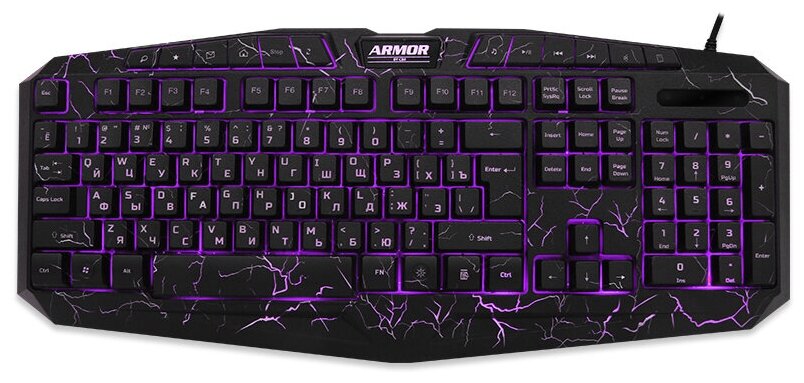 Клавиатура проводная игровая CBR KB 870 Armor USB с подсветкой