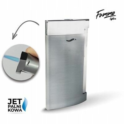 Зажигалка газовая FUMMO Foster (Jet/Silver) 16271