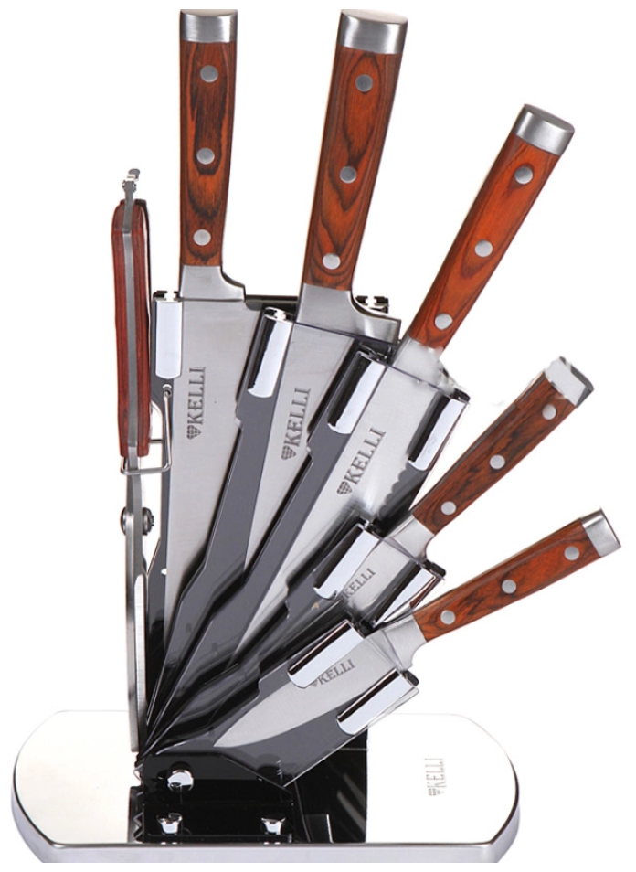 Набор кухонных ножей KELLI KL-2123 7пр нерж сталь