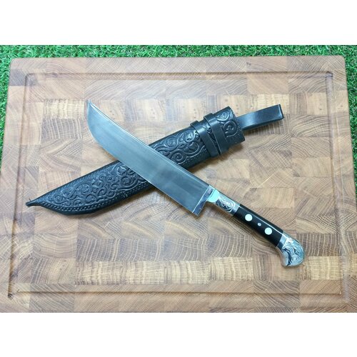 Пчак узбекский нож с чехлом черный/серебро