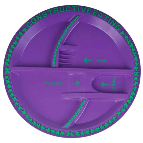 Тарелка Constructive Eating порционная, purple