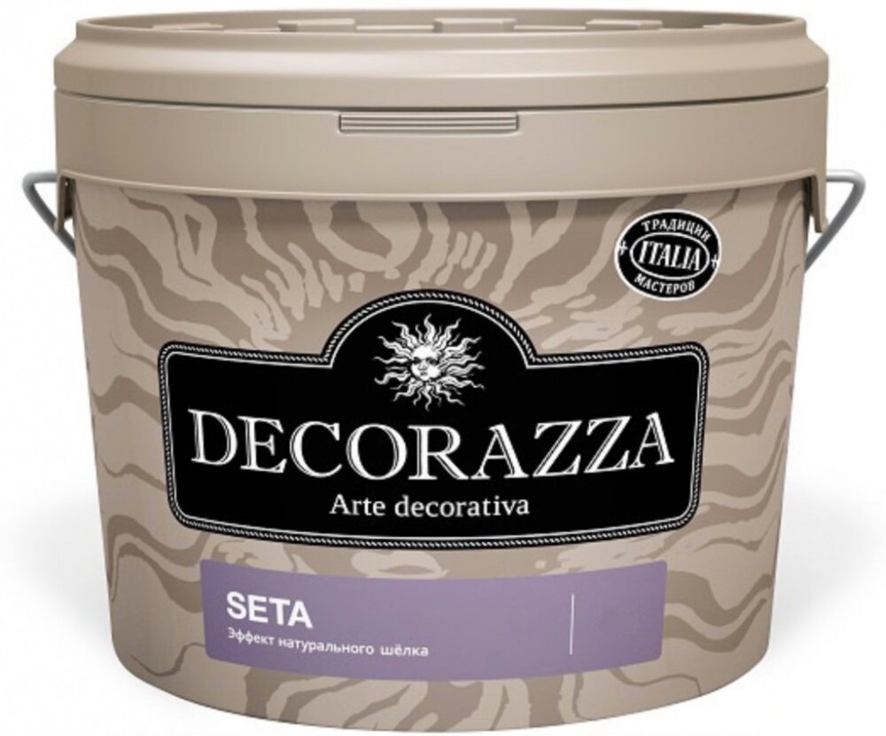 DECORAZZA SETA декоративное покрытие с шелковым переливом, Баз. Argento ST 001 (1л) - фотография № 1