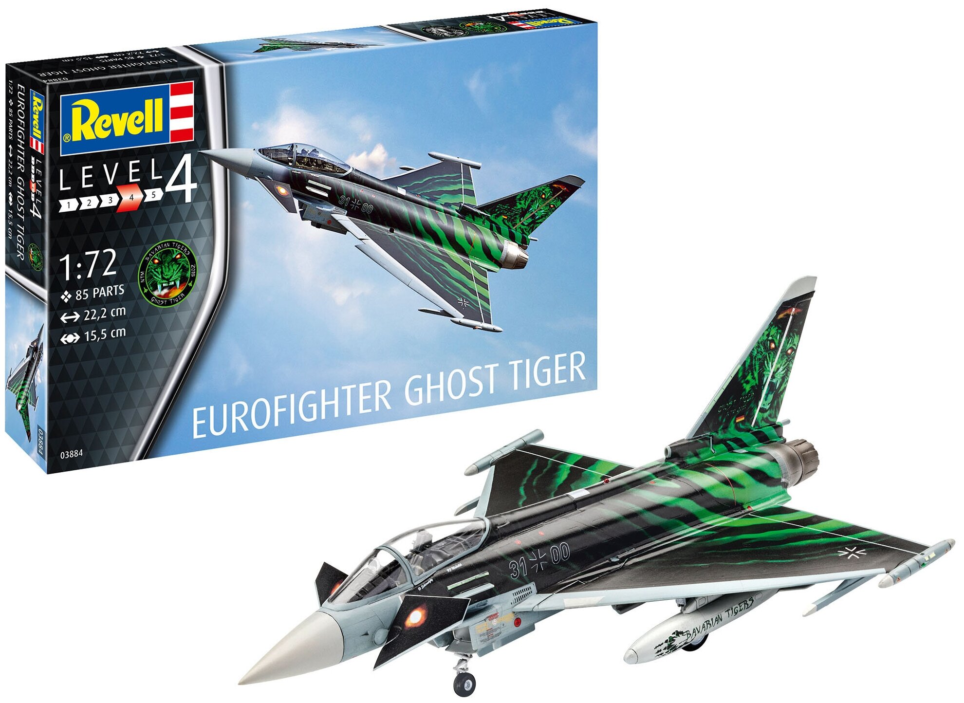 Revell Сборная модель Многоцелевой истребитель Eurofighter Ghost Tiger, 1:72 - фото №2