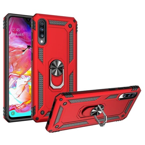 фото Чехол-бампер mypads для samsung galaxy a70s противоударный усиленный ударопрочный красный