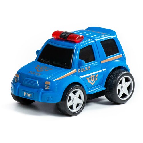 Полицейский автомобиль Полесье Крутой Вираж Полиция (78902), 13 см, синий полицейский автомобиль play smart полиция р40525 18 см белый синий