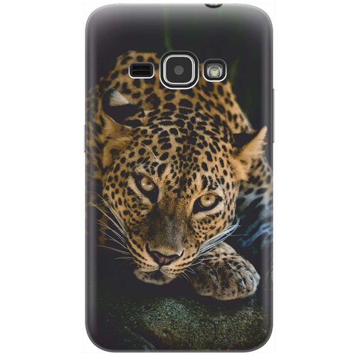 фото Cиликоновый чехол на samsung galaxy j1 (2016) / самсунг джей 1 2016 с принтом "загадочный леопард" gosso