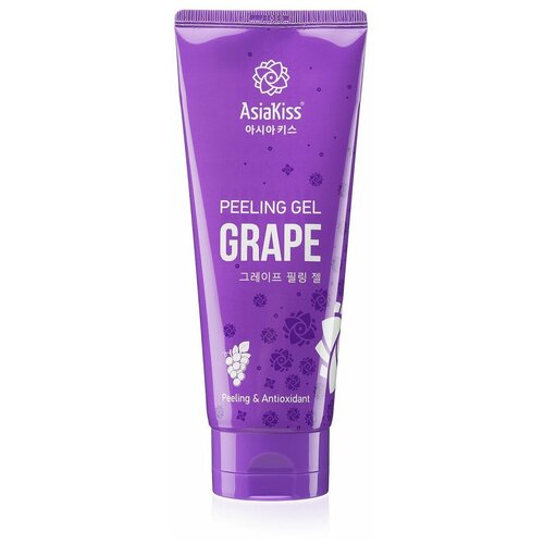 AsiaKiss Пилинг гель для лица Grape Peeling Gel с экстрактом винограда, 180 мл