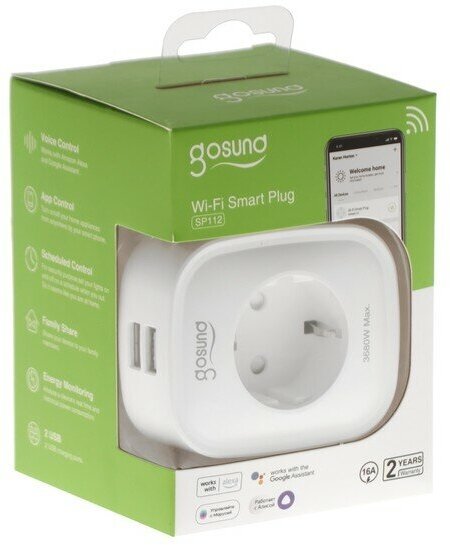 Умная розетка Gosund Smart plug работает с Алисой 2 USB outlet, total 2.1A - фотография № 10