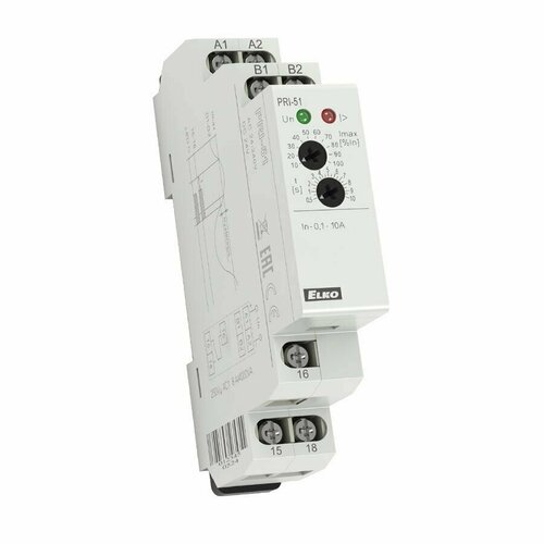 PRI-51/10A Реле контроля тока pri 51 5a реле контроля тока ac24 240v dc 24v