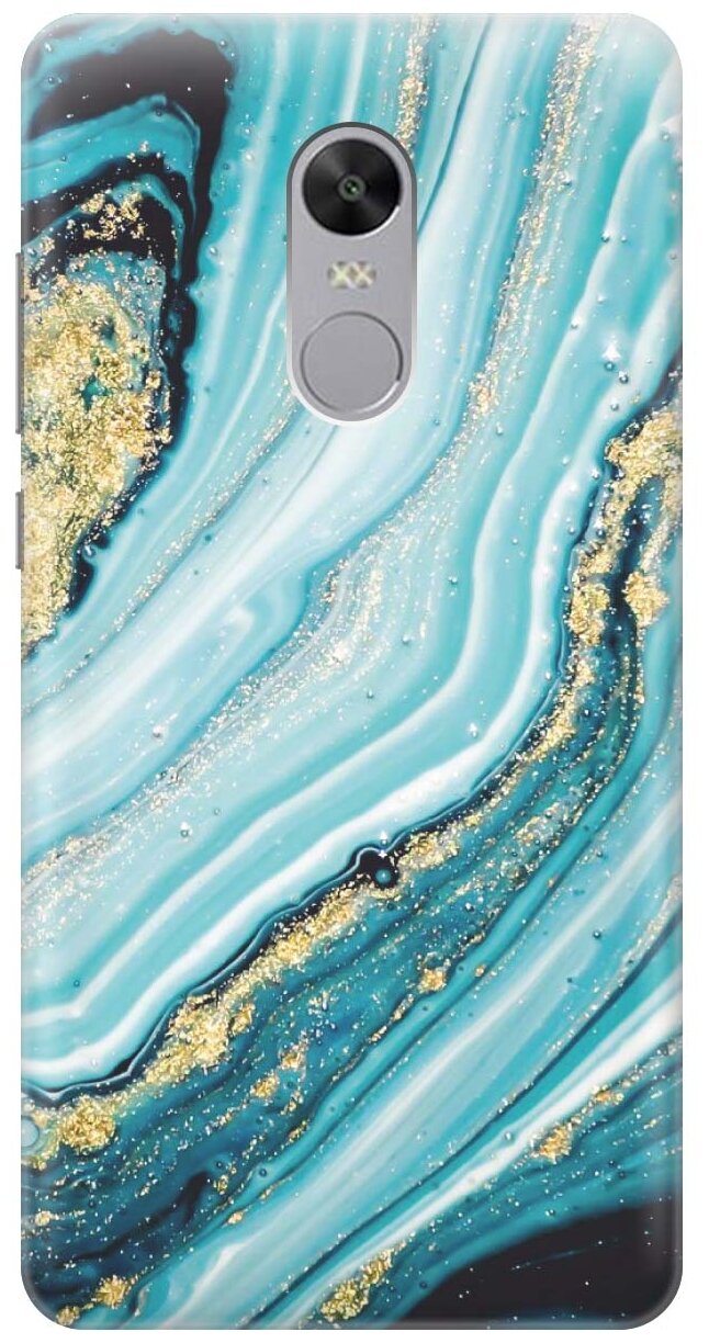 Ультратонкий силиконовый чехол-накладка для Xiaomi Redmi Note 4X с принтом "Green Marble"