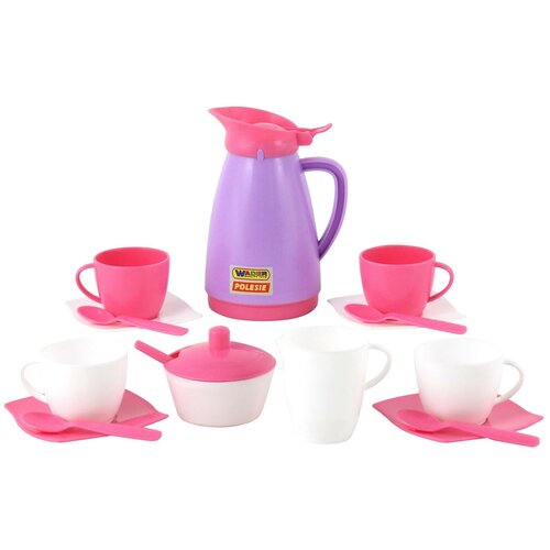 фото Набор посуды полесье "алиса" на 4 персоны 40626 розовый