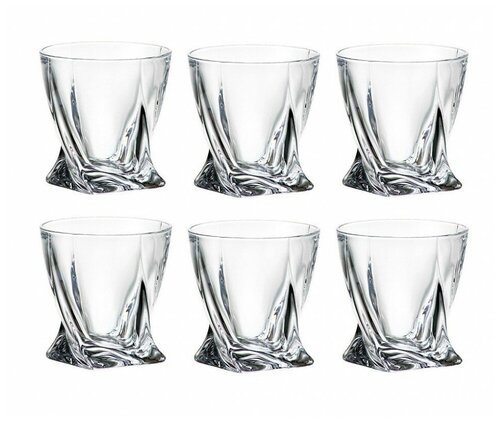 Набор стаканов Crystalite Bohemia Quadro tumbler 2K936/340, 340 мл, 6 шт., прозрачные