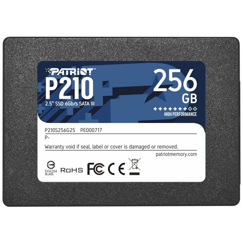 Твердотельный накопитель Patriot Memory P210 256 ГБ SATA P210S256G25 накопитель ssd patriot p210 512gb p210 p210s512g25