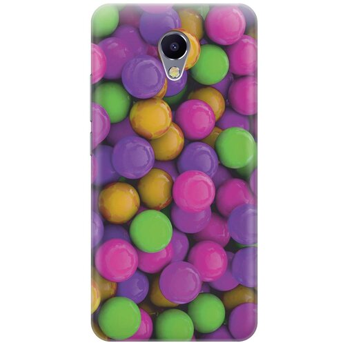 фото Cиликоновый чехол на meizu m5 note / мейзу м5 ноут с принтом "разноцветные драже" gosso