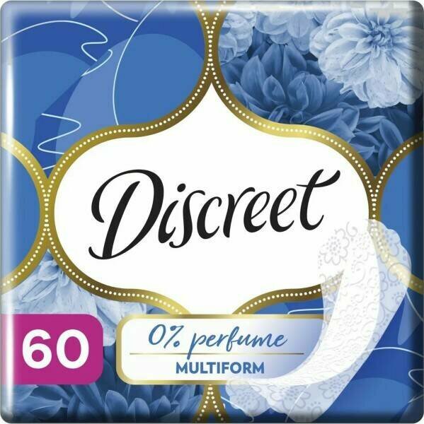 Discreet Ежедневные ежедневные прокладки Multiform Без запаха, 60 шт