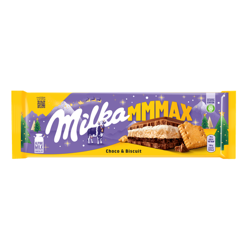 MILKA Молочный шоколад, с Печеньем, Флоу-пак, 300гр.