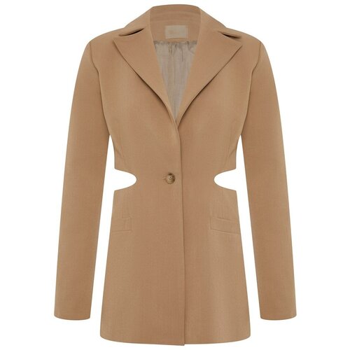 Пиджак LCKN, удлиненный, размер S, бежевый