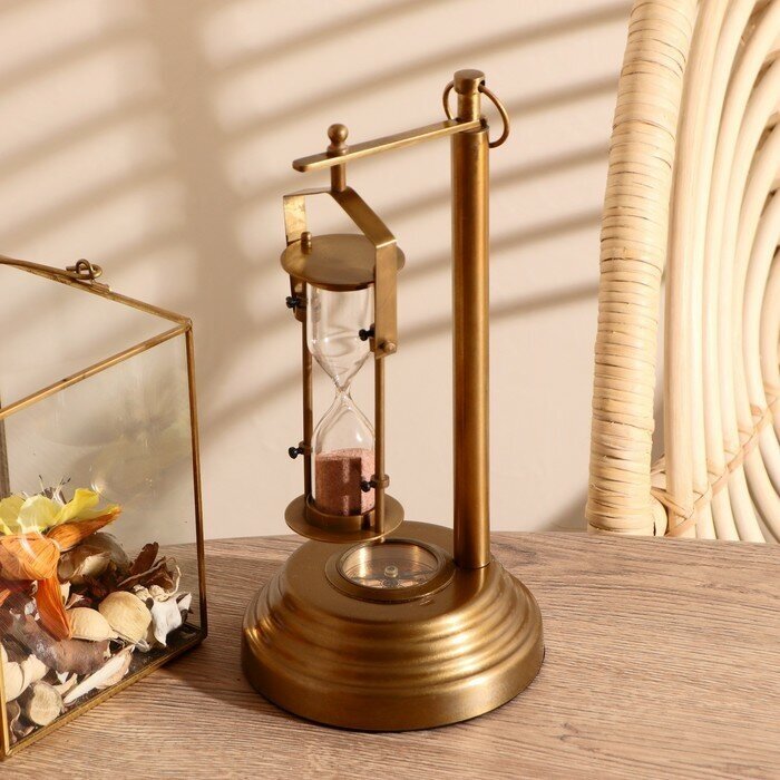 фото Песочные часы с компасом"Хэнин" латунь 7559918