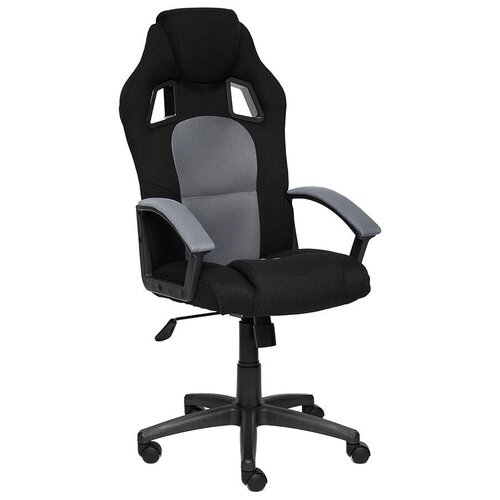 фото Компьютерное кресло tetchair драйвер игровое, обивка: текстиль, цвет: серый/черный