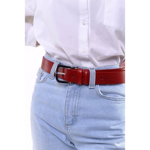 фото Ремень stilmark, натуральная кожа, для женщин, длина 115 см., красный