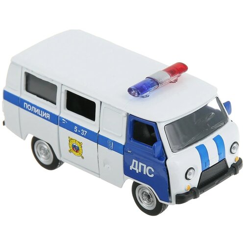Микроавтобус Play Smart Автопарк УАЗ 39625 ДПС (6402-B) 1:50, 10 см, белый