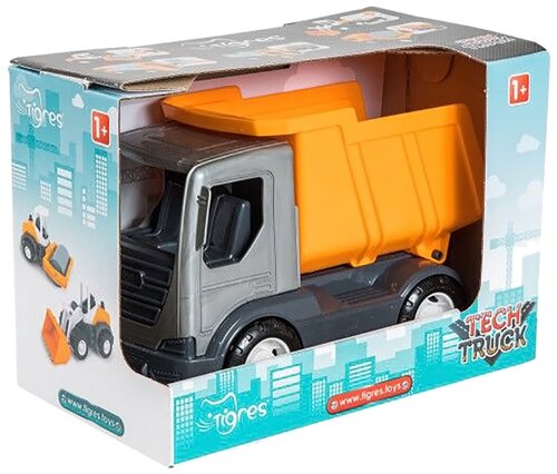 Грузовик Тигрес Tech Truck (39477), 26 см, оранжевый/серый/черный