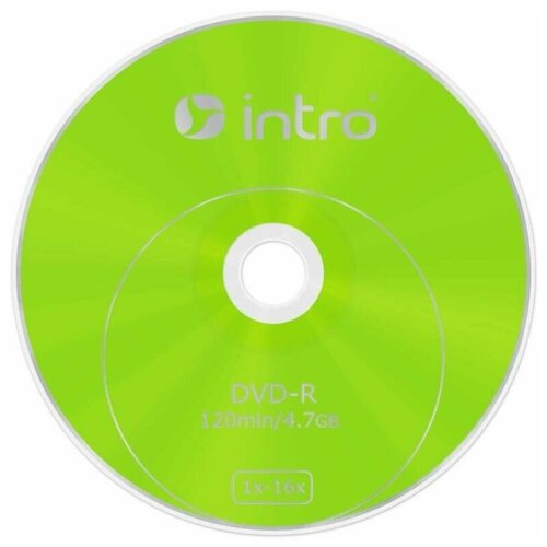 Носители информации DVD-R INTRO 16х 4,7GB Shrink 50 шт. в упаковке