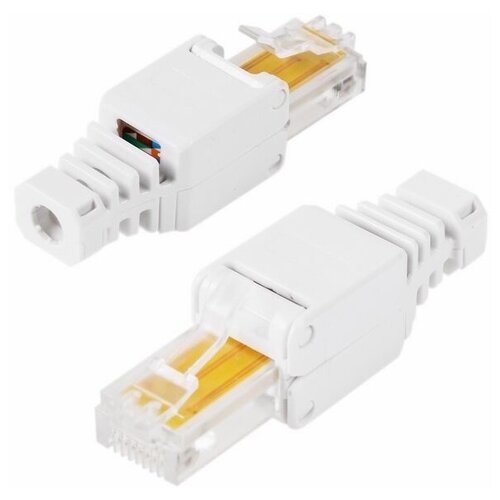 Быстрозажимной ручной джек, штекер RJ45 8Р8С REXANT 05-1051 15640308 джек гнездо rj45 8р8с быстрозажимной ручной rexant 1шт