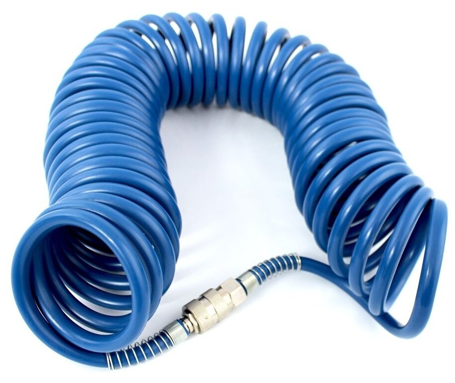 Шланг Pegas спиральный синий с быстросъемными соед. профи 10м 10*14мм 4930