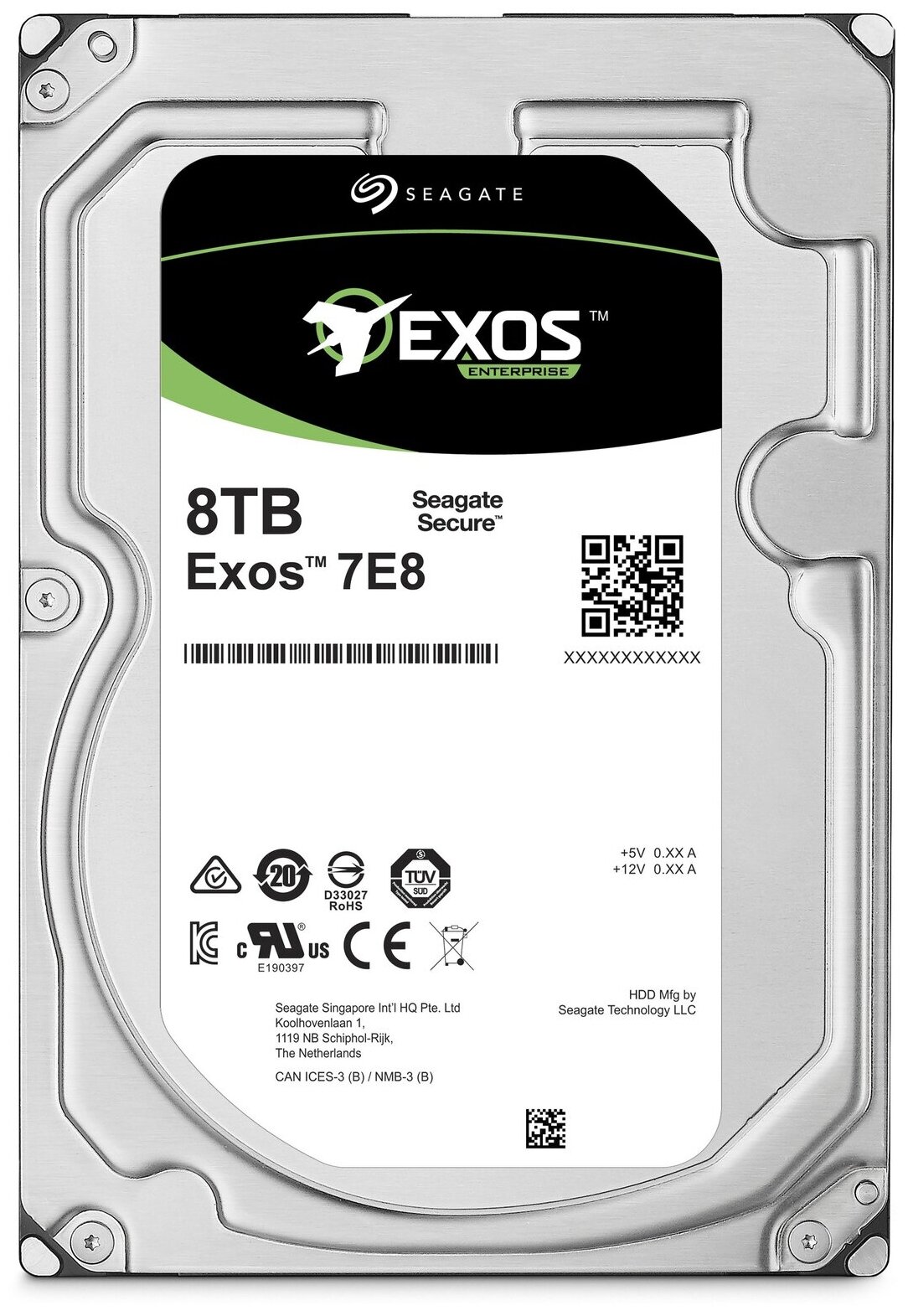 Жесткий диск 8TB SATA 6Gb/s Seagate ST8000NM000A 3.5" Exos 7E8 7200rpm 256MB