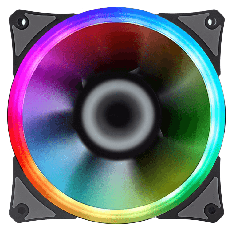 GameMAX GMX-12Rainbow-S (3пин, 120x120x25mm, 27дБ, 1100об/мин) .