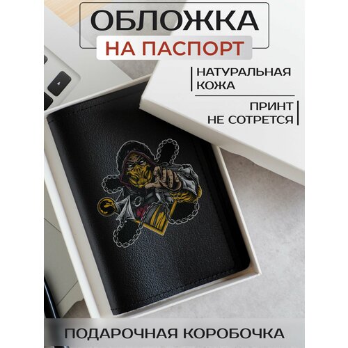 Обложка для паспорта RUSSIAN HandMade, черный