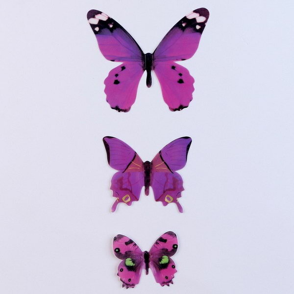 Страна Карнавалия Набор для украшения «Бабочки», 12 шт, цвет фиолетовый - фотография № 16