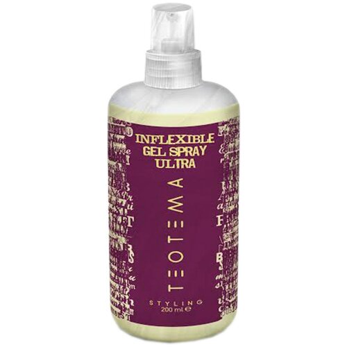 Teotema Styling гель-спрей Inflexible Gel Spray Ultra, экстрасильная фиксация, 200 мл спрей гель для укладки вьющихся волос styling design spray gel extra strong 200мл